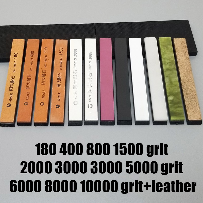 180 400 800 grain fixe angle meule meuleuse pierre à aiguiser polonais hone humide couteau système outil cuisine Abrader moudre pierre aiguiseur: all stones leather
