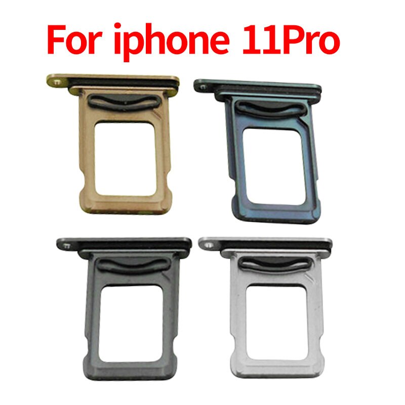 SIM Card Tray For iPhone 11 Pro Max 11Pro Reader Connector Slot Tray Holder With Waterproof Ring