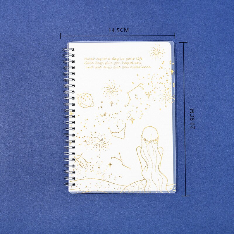 Agenda planificateur sirène A5 spirale cahier grille ligne dessin temps mémo planification école bureau calendrier papeterie pour: Mermaid C-Line