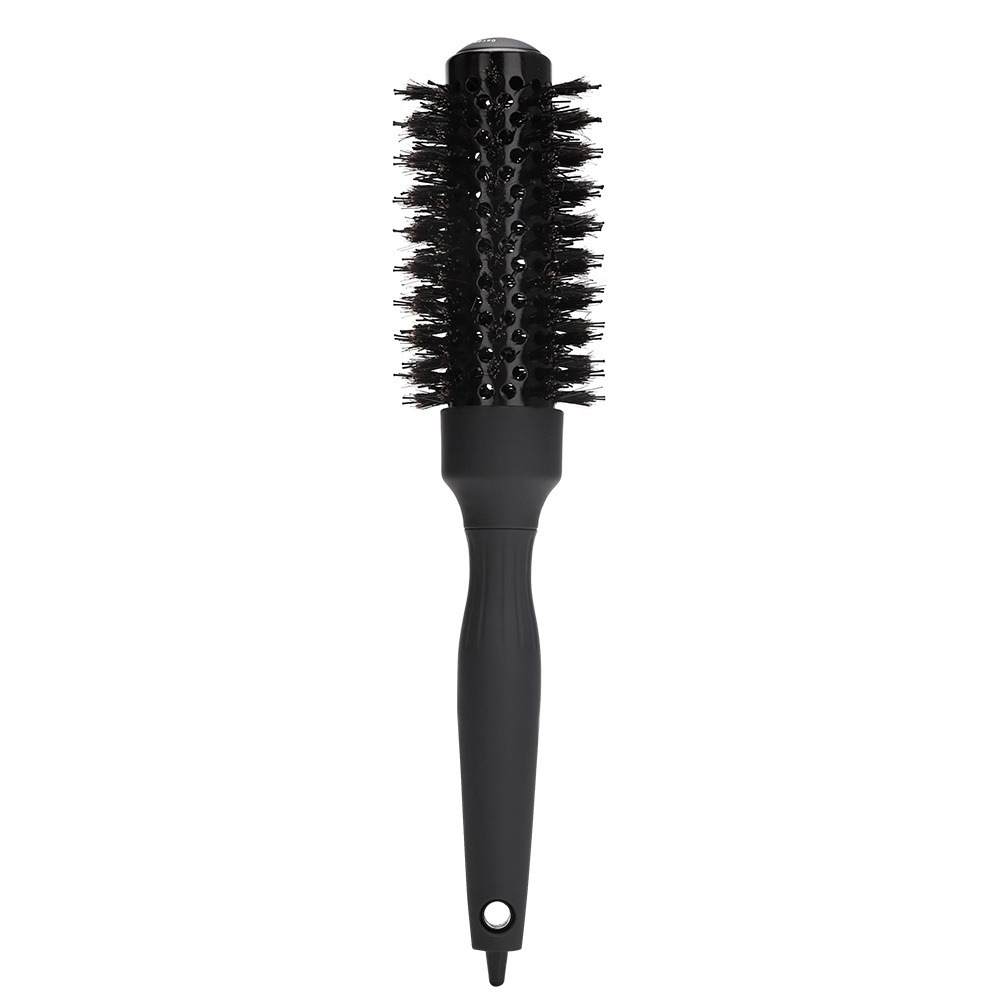 Poignée ronde brosse roulante baril rond avec queue pointue droite sergé peigne à cheveux antistatique noir cheveux friser brosse Salon: green
