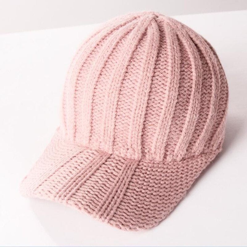 ¡Novedad de ! Gorro de béisbol de invierno de de punto cálido y grueso para hombre y mujer H35