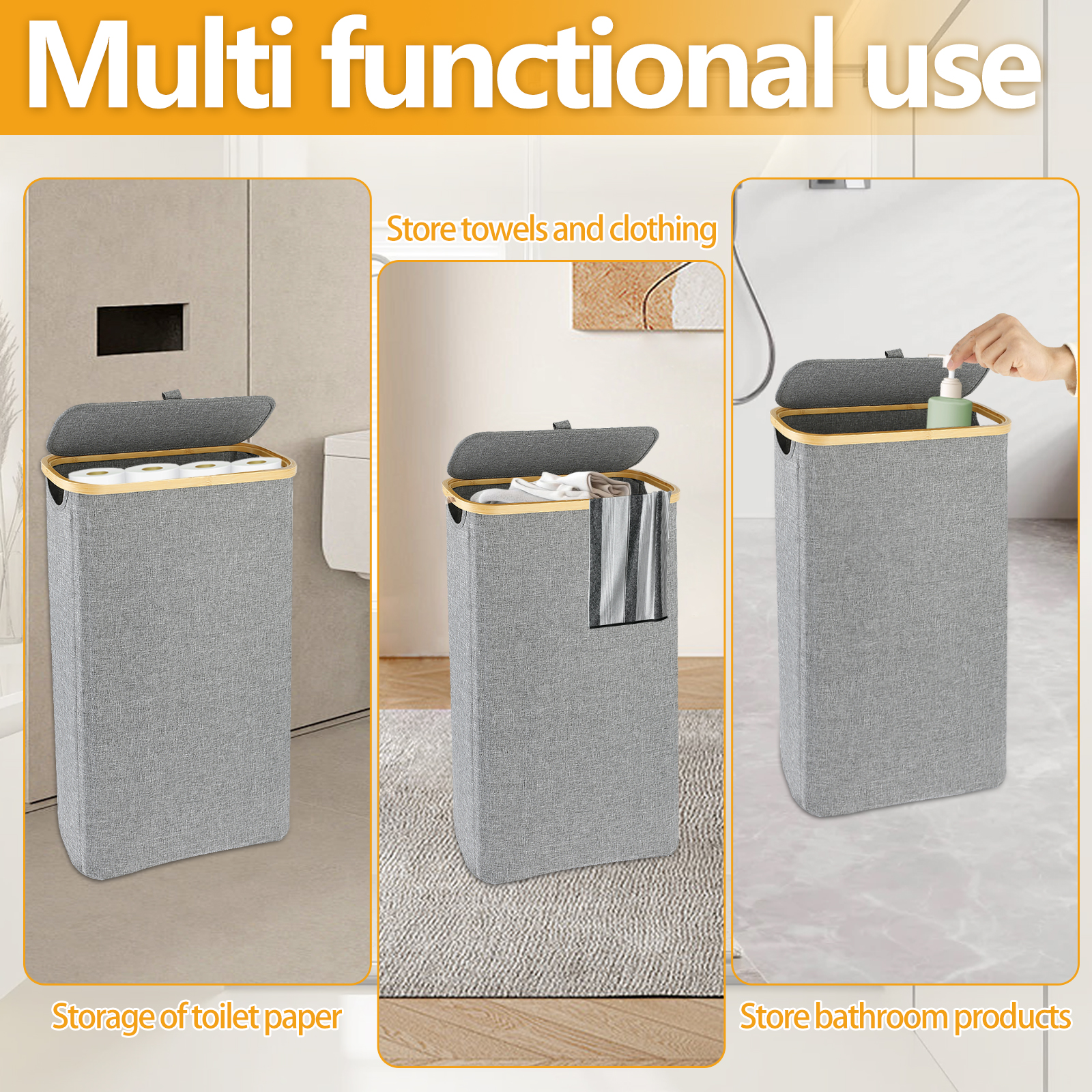 Badkamer Toiletpapier Mand Oxford Doek met Deksel Ademend Grote Capaciteit Papierrol Organizer Mand Dispenser