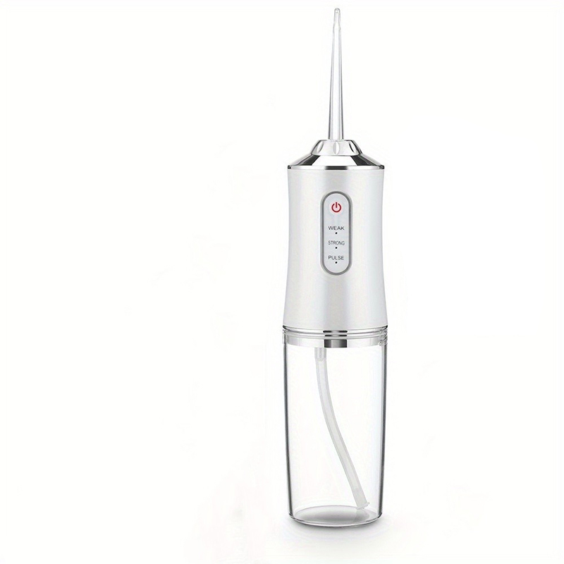 Teeth Oral Irrigator Portable Mouth Washing Machine Interdental Cleaning Irrigator USB Oral Teeth Dental Water Flosser: WHITE