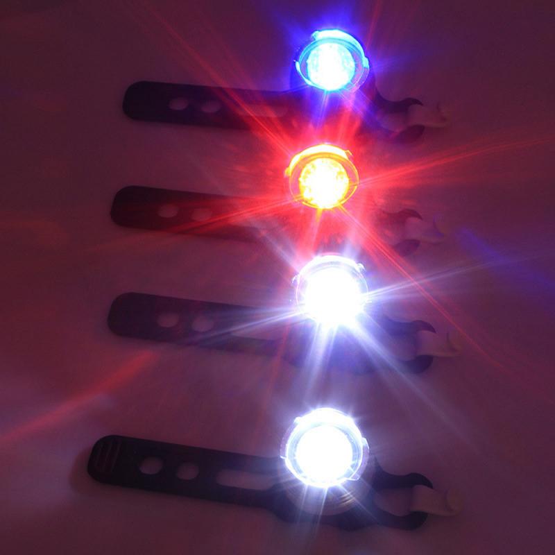 Led Waterdichte Fiets Fiets Voor Achter Staart Helm Rood Flash Lichten Veiligheidswaarschuwing Lamp Fietsen Veiligheidswaarschuwing Licht