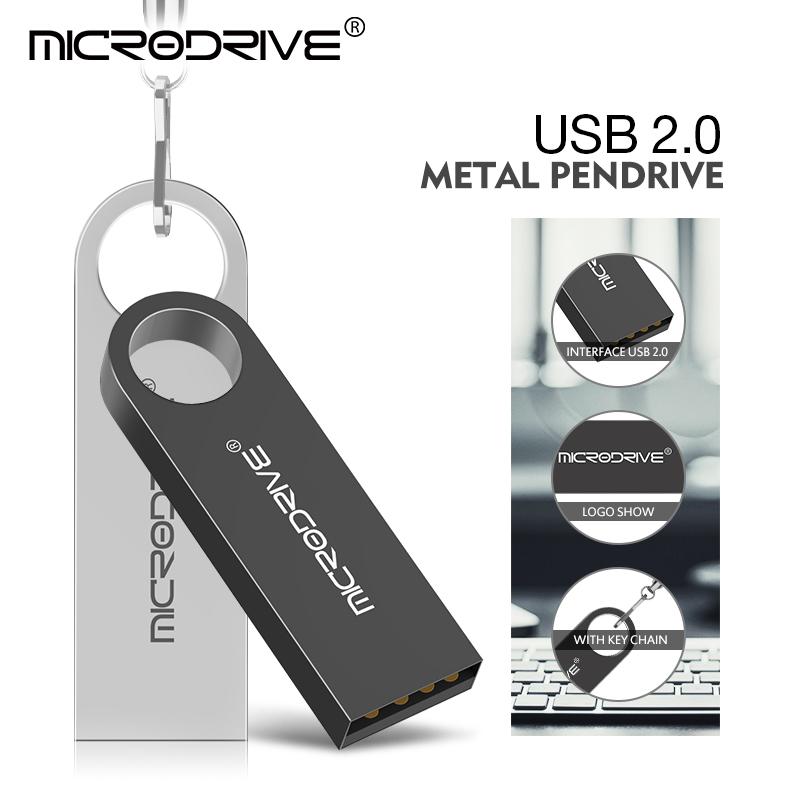 Waterdichte usb flash drive pen drive 4GB 8GB 16GB 32GB 64GB Metalen pen drive Card Memory Stick Drives u schijf met sleutelhanger