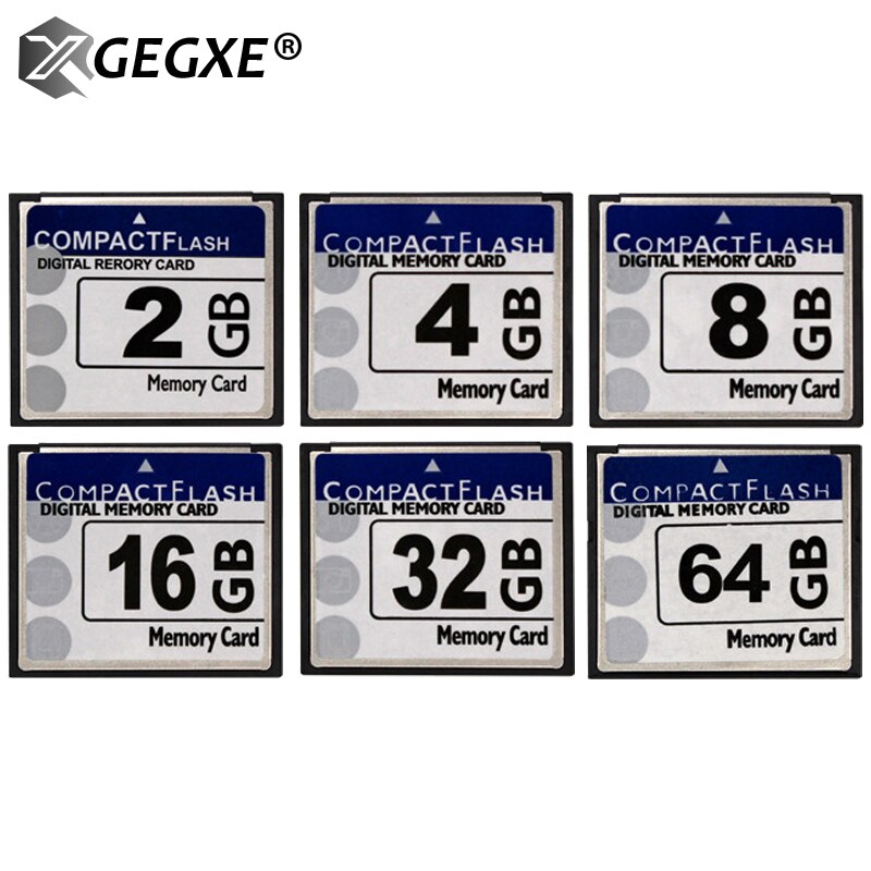 XGEGXE Cf-kaart Geheugenkaart 128MB 256MB 512MB 1GB 2GB 4GB 8GB 16GB 32GB Compact Flash Drive voor Camera