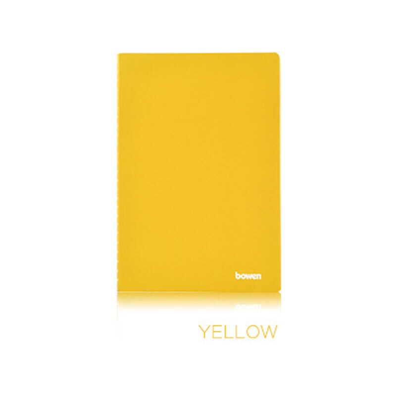 1 PC Candy Color Diary School Student Homework Notebook A5&A4 60 pages 80 GSM lined paper, Thick paper hardcover Stationary: Yellow / 21x14cm