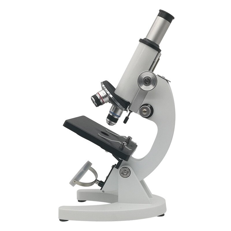 Monocular Biological Microscope 1600X HD Microscope with Bottom Lamp Laboratory Microscope for Primary and Middle School Student: Default Title