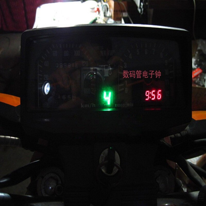 Indicador de marchas digital universal para motocicleta, indicador de marchas de 5 velocidades, pantalla de vehículo todoterreno, sensor de palanca de cambios, pantalla verde
