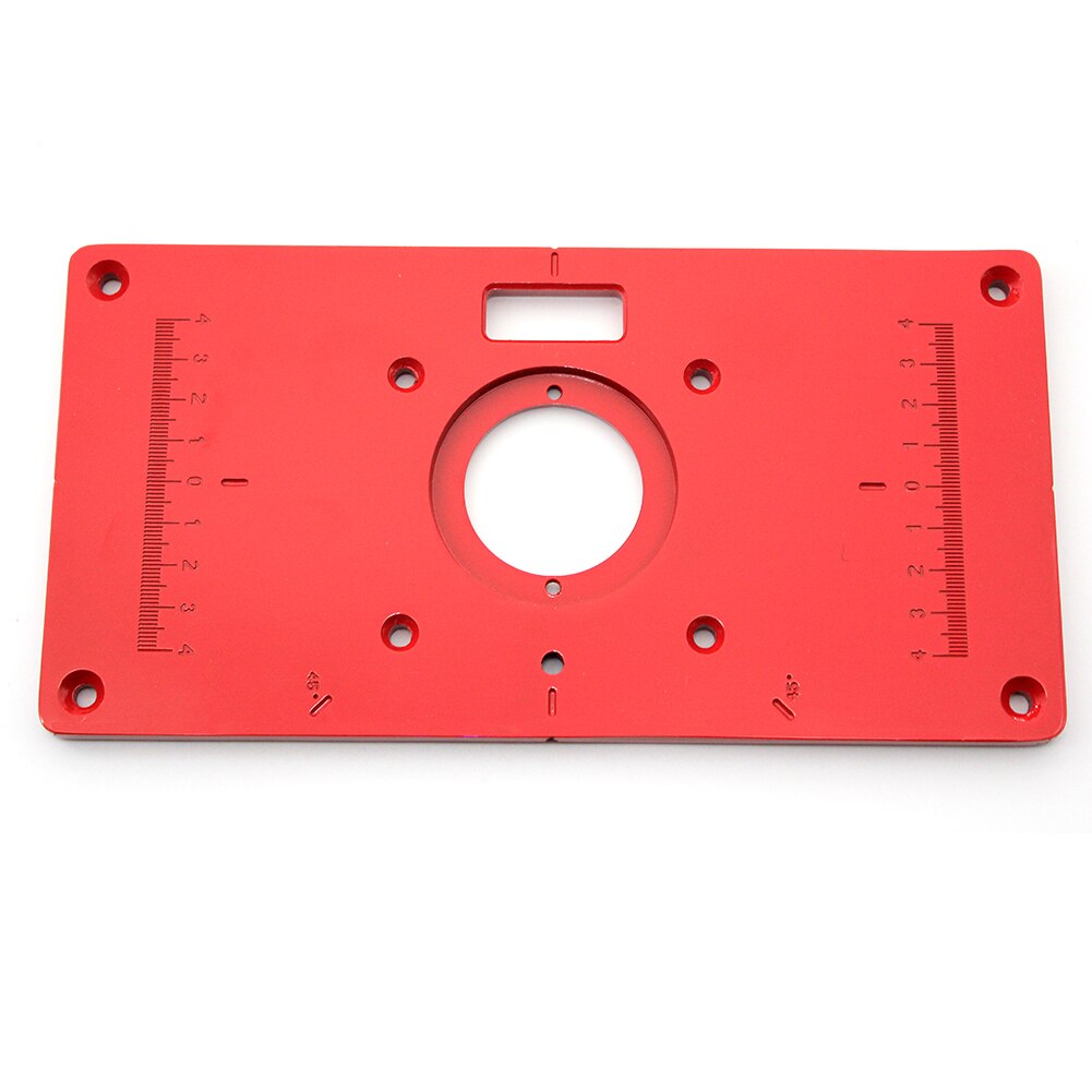 Aluminum Router Table Insert Plate With Bushing Ring Screw Trimming Machine Flip Plate for Woodworking Benches Trimmer