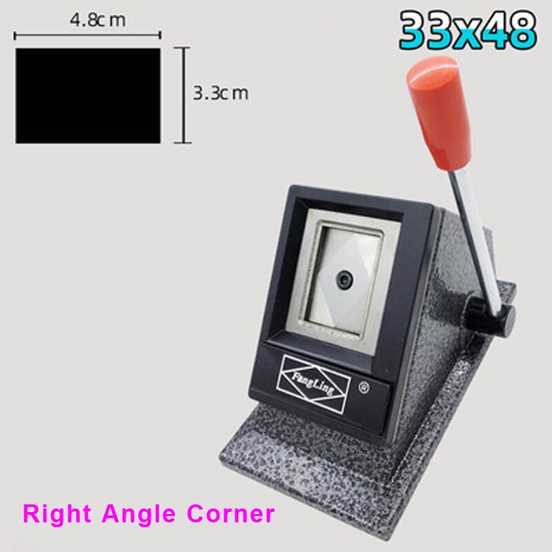 Heavy Duty Manual 32x40mm Photo Paper Cutter Multi Sheets Stand Paper Graphic Punch Die Cutter: 33x48mm right angle