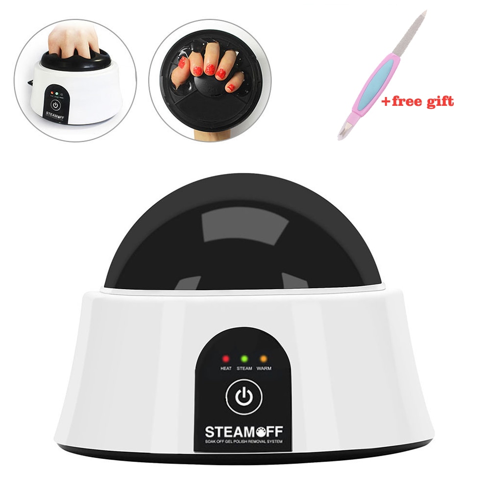 Upgraded Steam Off Gel Nail Polish Remover Machine Portable Electric Nail Steamer for UV Gel Polish Nail Salon Tools