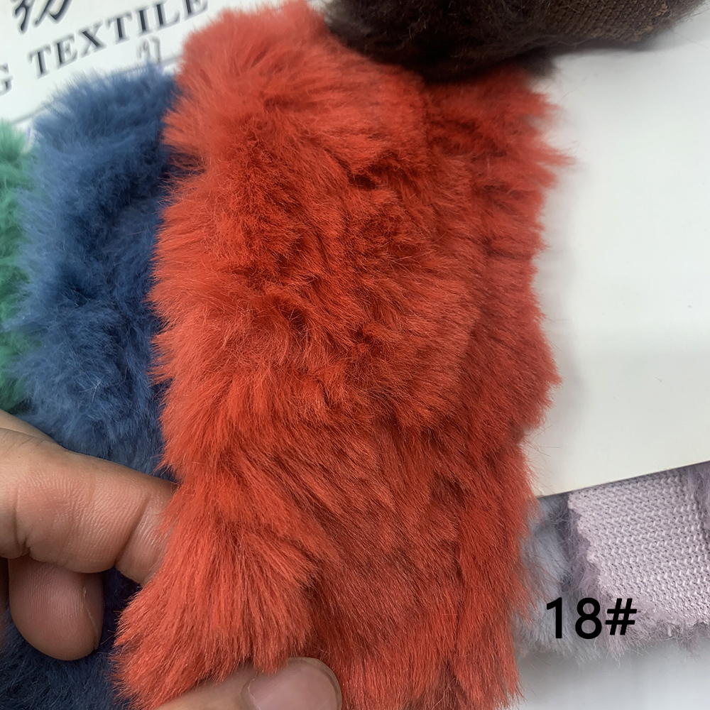 Embossed Microfiber 100% Polyester Fabric Rabbit Faux Fur Fleece Fabric For Cotton Doll Hair Plush Toy 25x45cm: DEEP BLUE