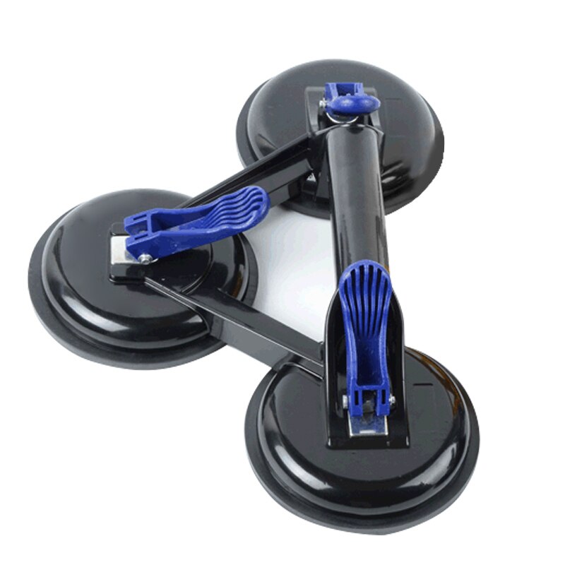 Vacuum Suction Cup Glass Lifter Vacuum Lifter Gripper Sucker Plate for Glass Tiles Mirror Granite Lifting TI99: gold black 3 heads