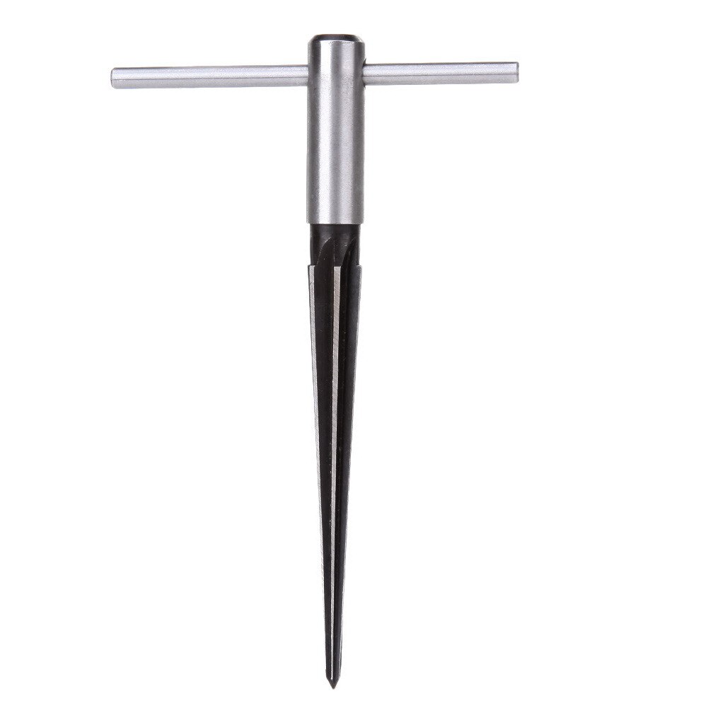 Escariador de mano con orificio de pasador de puente de acero de 3-13mm, Mango en T, cónico, 6 acanalado, para uso en agujeros de fregadero de madera, cónico en forma de T