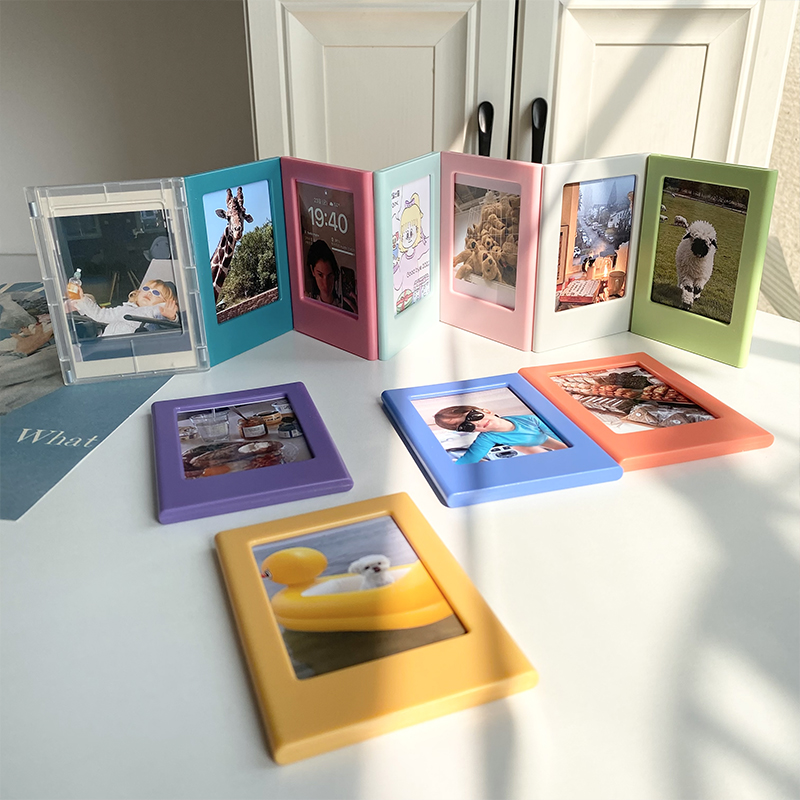 Nowe magnetyczne ramki na zdjęcia do lodówki 3-calowa kolorowa ramka na zdjęcia Magnesy Album do Fujifilm Instax Mini Film Papers