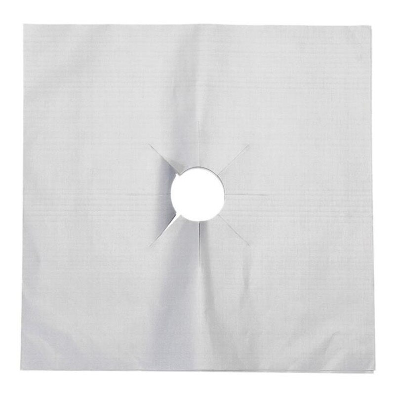 2 sztuk lub 4 sztuk 27*27cm wielokrotnego użytku blachy kuchenka gazowa podkładka ochronna czarny srebrny kuchenka gazowa ochraniacz: srebro / 2szt