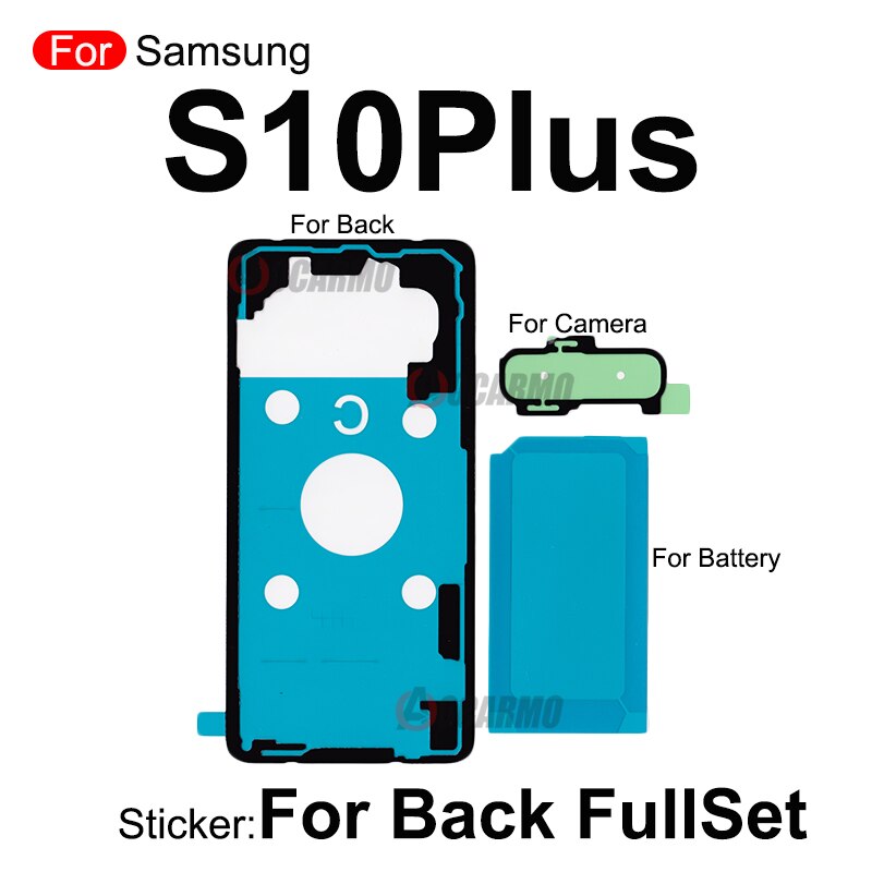 Pełny zestaw naklejek do Samsung Galaxy S10 Lite Plus S10+S10 5G S10E Przedni ekran LCD i tylna bateria Klej samoprzylepny Wymiana: FIOLETOWY