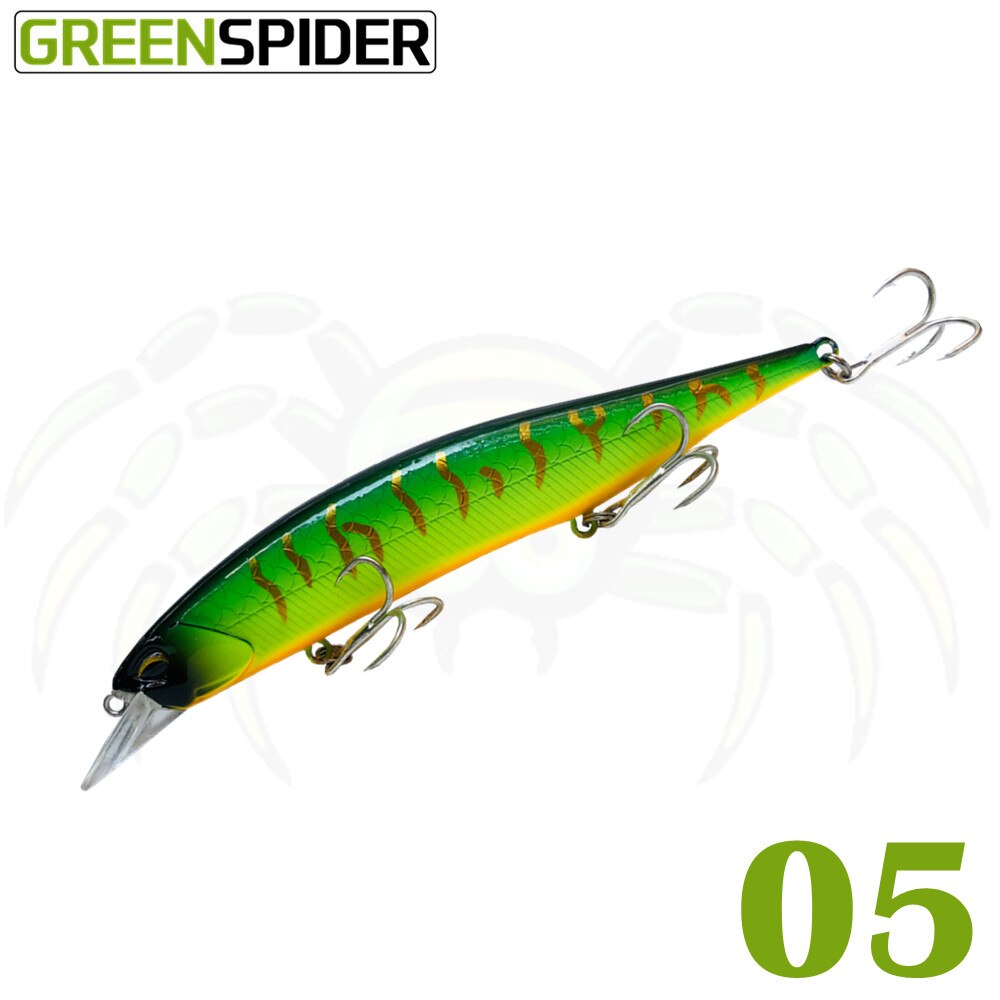 GREENSPIDER Suspend JERKBAIT Fishing Lure 135mm 18.2g Wobbler Minnow Tungsten Longcast Bass Pike Bait Lure Tackle: 05