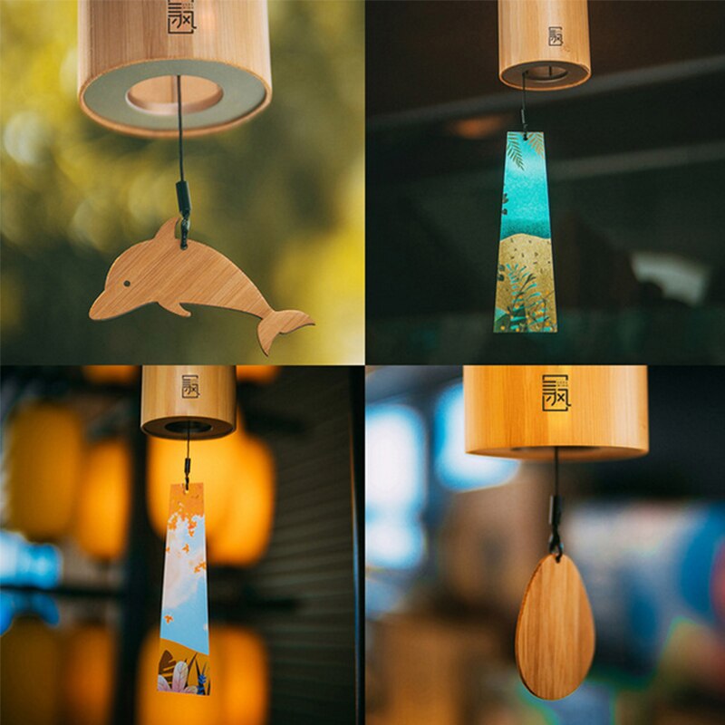 Home Garden Bamboo Wind Chimes Windchime Windbell Garden Decoration Zen Meditation Relaxation Chord Hanging Wind Chimes