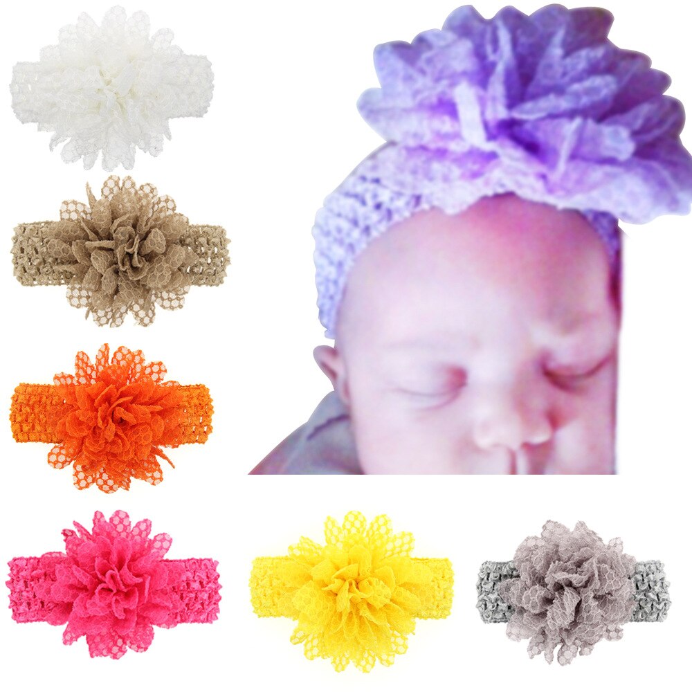 1 Piece MAYA STEPAN Children Girls Lace Flower Hair Head Band Accessories Baby Newborn Hair Rope Headband Headwear Headwrap