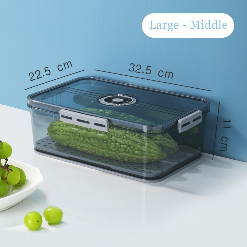 Food Storage Containers Refrigerator Stackable Kitchen Storage Box Airtight Keep Fresh Bins Transparent Fridge Pantry Organizer: Square 10