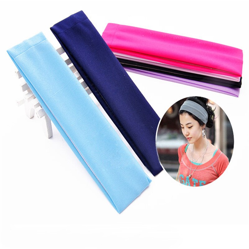 Wide Sport Yoga Hoofdband Stretch Haarband Elastische Effen Haarband Voetbal Running Voor Meisjes Solid Haarband Mannen Vrouwen 8 kleuren