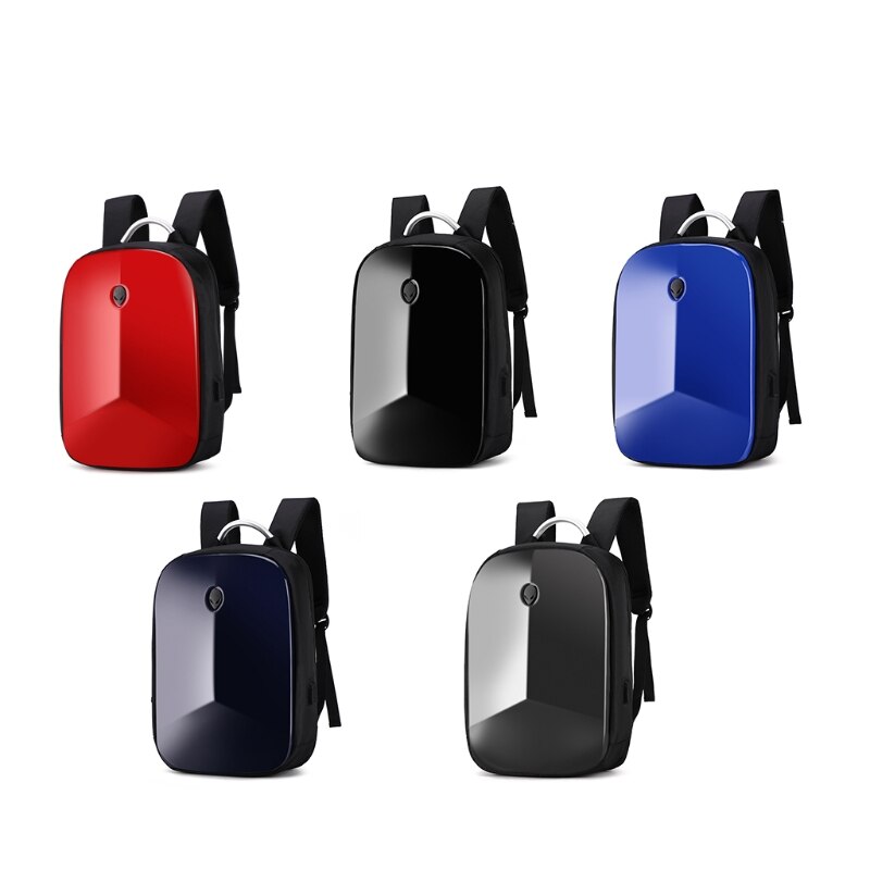 Waterdichte, slijtvaste pvc herenrugzak met usb-oplaadpoort, wachtwoordbeveiliging, laptoptas en schooltas