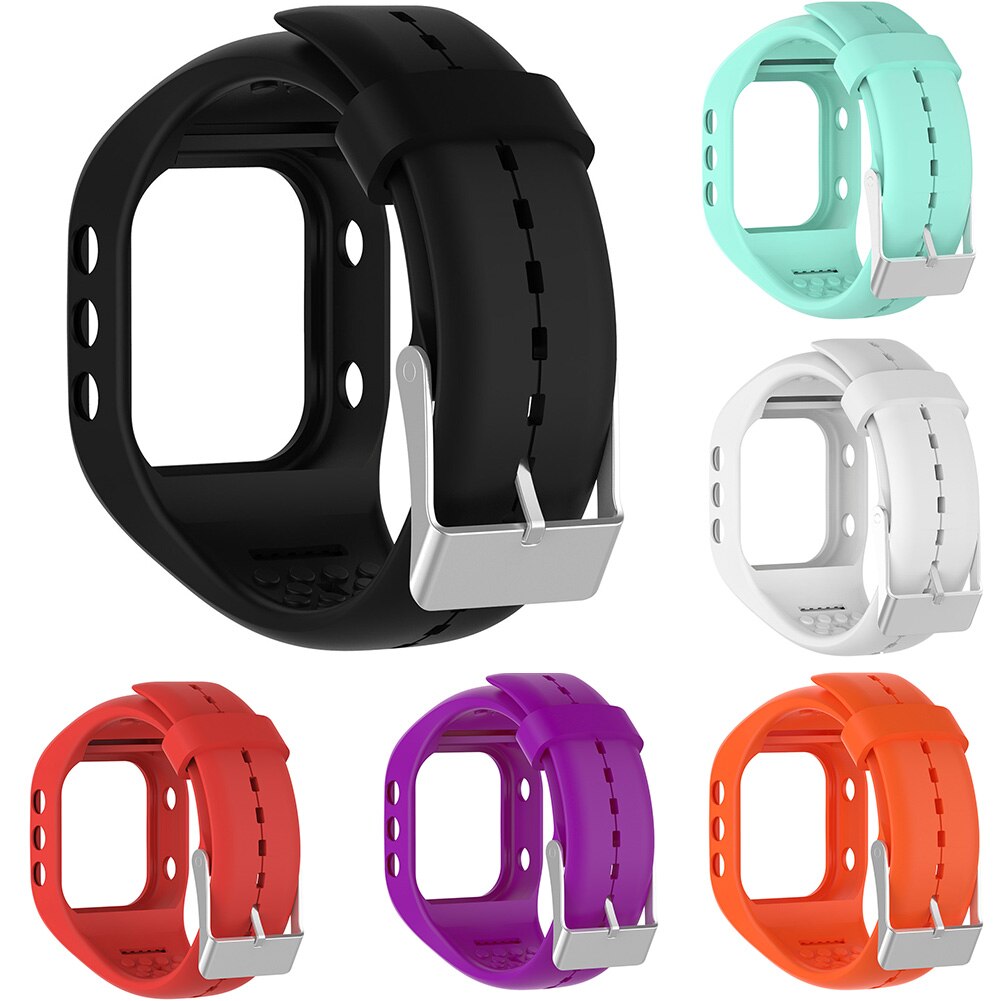 Adjustable Sports Silicone Watch Strap Wrist Band for Polar A300 Smart Bracelet