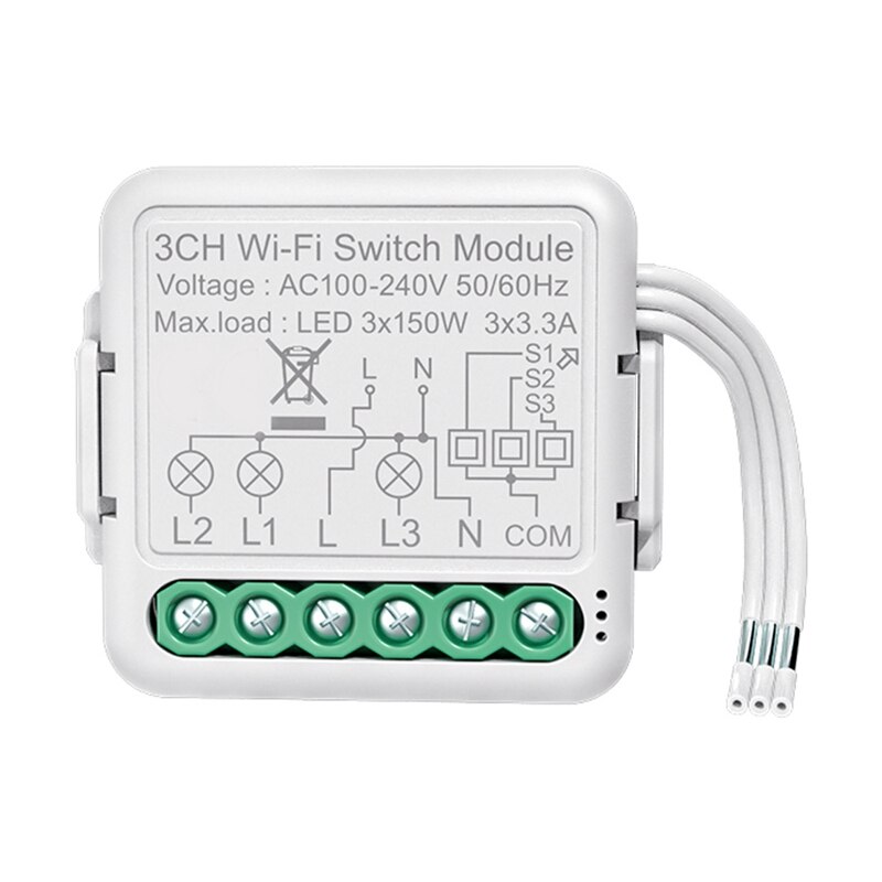 Tuya Wifi Switch Module Met Dual Way Control, Smart Leven Smart Home Interruptor Werk Voor Alexa, Google Thuis