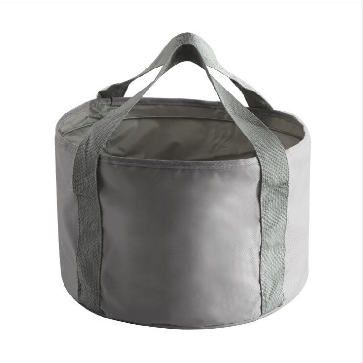 GESEW Foldable Basin Outdoor Travel Water Bucket Portable Foot Bath Bucket Multipurpose Folding Washbasin Large Capacity Basin: Gray