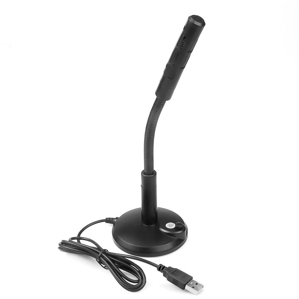 Kebidu 3.5Mm Usb Laptop Microfoon Mini Studio Speech Microfoon Stand Mic Met Houder 360 Graden Verstelbare Voor Desktop Pc: BlackUSB