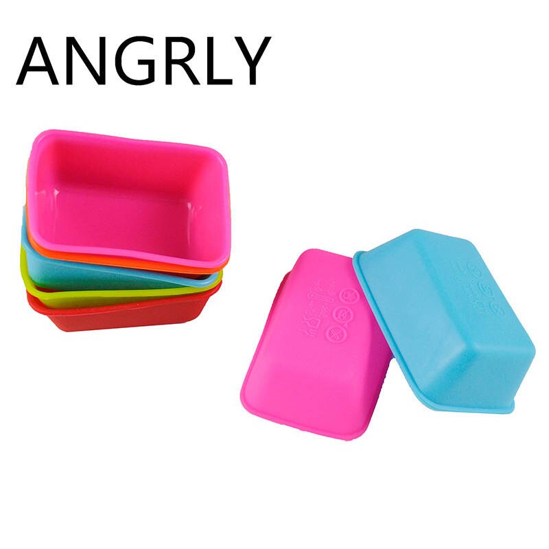 ANGRLY 10pcs Multi-color Silicone Cake Muffin Cupcake Mold Round Shape Baking Mould: 11