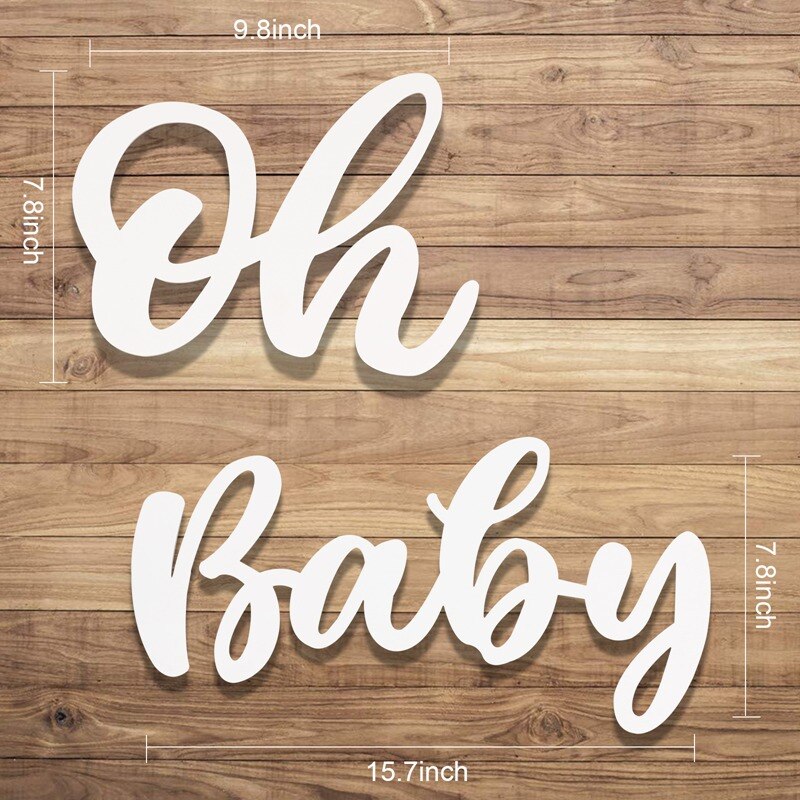 Oh Baby Wooden Sign Baby Shower Backdrop Gender Reveal Oh Baby Wooden Sign For Baby Shower Decor - Cute Backdrop Banner For Gender Reveal Parties Gender Reveal Decor