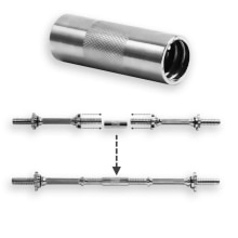 Extensor de barra para Mancuernas de 2,5 cm, llave práctica + tornillo + Barra de mancuerna, Spinlock, 1 pulgada, Conector de acero estándar de 25mm