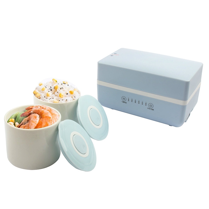 Electric Portable Heating Lunch Box Stainless steel Food Container Mini Rice Cooker Steamer Meal Lunchbox Bento Warmer