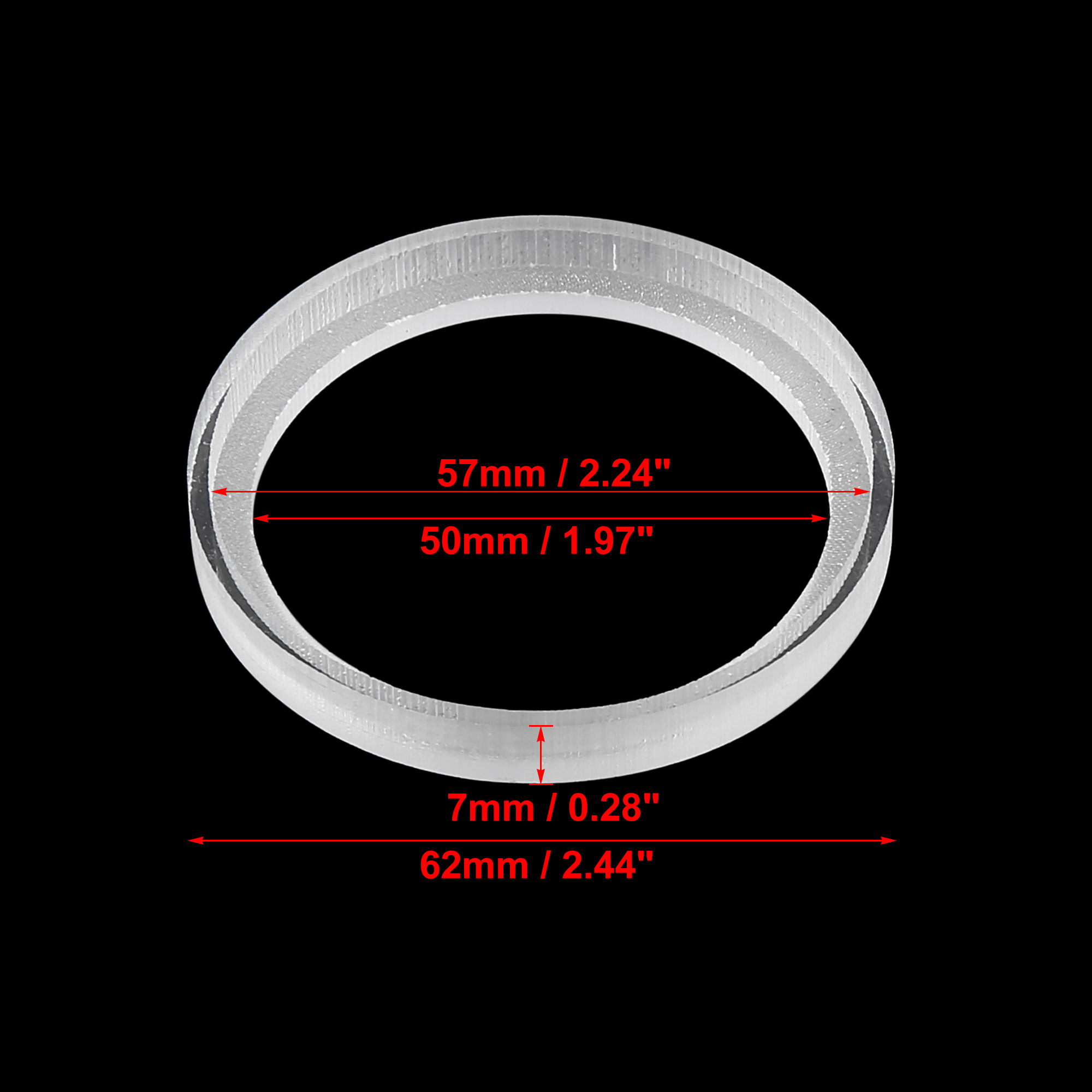 Autohaux Kaiutin Välikappale - Akryyli - 48mm - 79mm ID - Kaiutintarvikkeet: Valkoinen