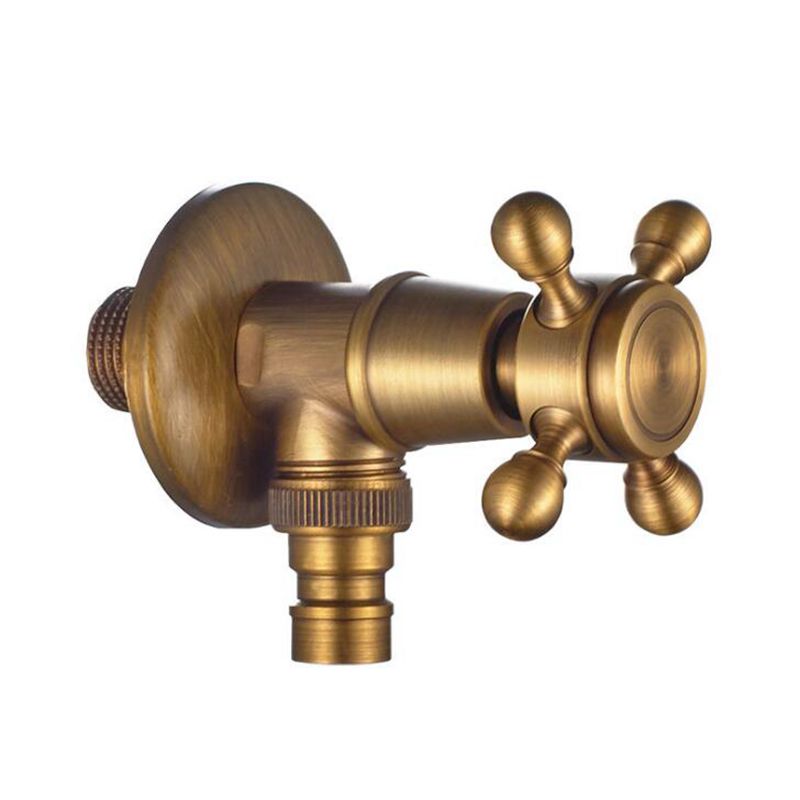 Antiuqe Brass Angle Stop Valve Filling For Washing Machine Triangle Valves Water Stop Faucet Replacement Parts ML99: Bronze