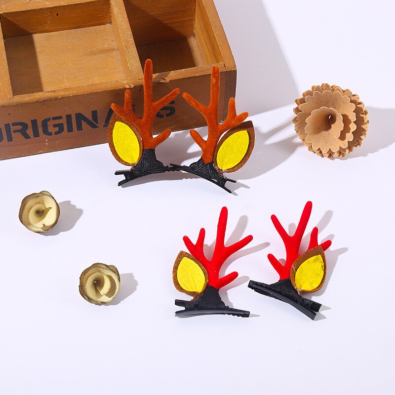 Cute Antlers Dog Cat Kid Hari Accessories Christmas Supplies for Pets Girls Santa Claus Puppy Mascotas Hairpin Hearwear