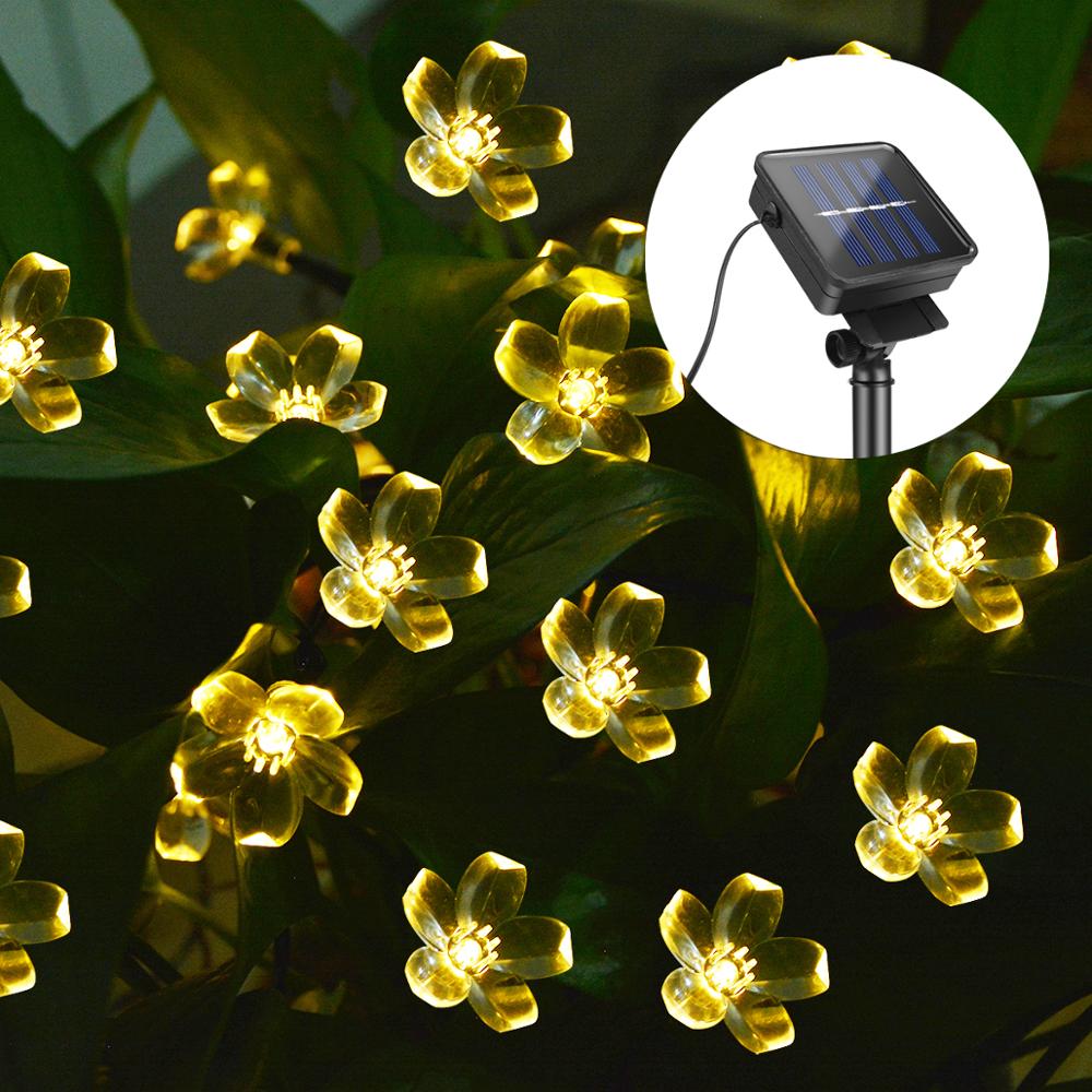 Solar Lamp LED Bulb String Lights Outdoor Crystal Ball Clear Globe Girlanda 20m 5m 6m Garden Decoration patio lights
