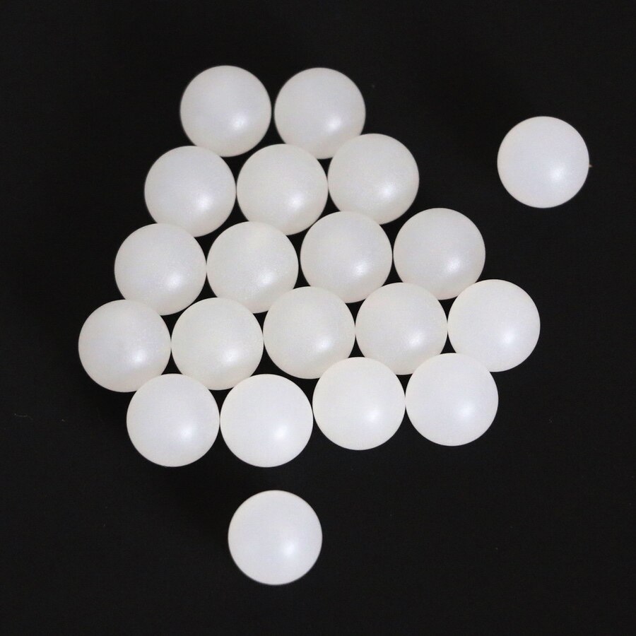 Billes en polypropylène (PP) de 1/2 pouces (12.7mm), sphère en plastique solide pour vannes à bille et roulements, 50 pièces
