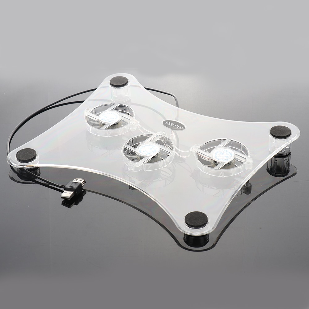 Laptop Stand Laptop Desk Support Three Cooling Fan Notebook Computer Stand USB Rack Holder Cooling Heat Dissipation Stand: Default Title
