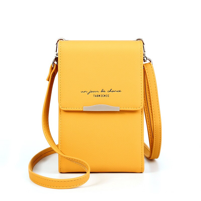 Mini Women shoulder Bags Female Phone Wallet Women Messenger Bag Brand Small Crossbody Bag Ladies Wallet Purse: Yellow