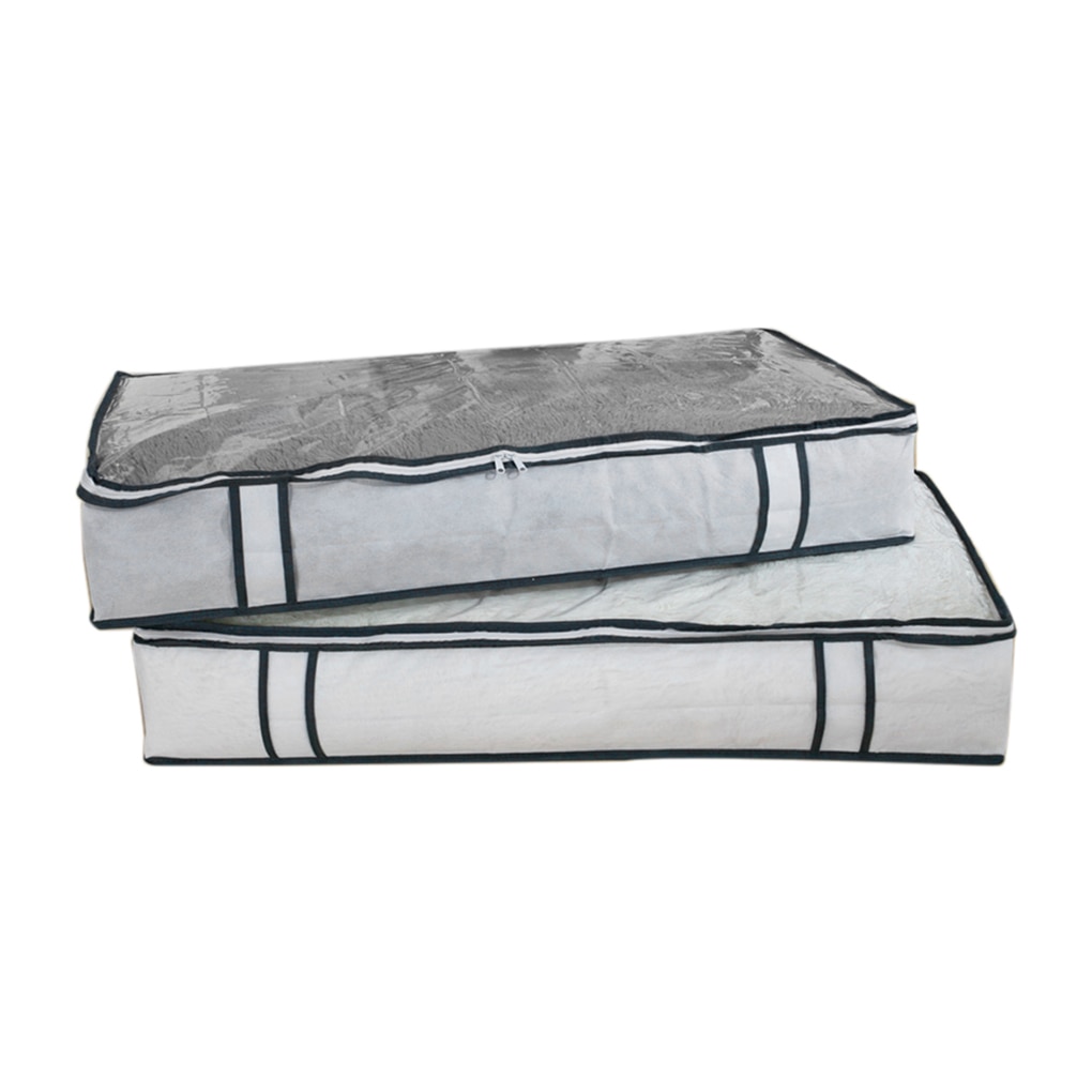 1pc stor kapasitet under sengen oppbevaringsskuff organisering ikke-vevd pvc oppbevaringsboks for klær/tepper/sko 80*45*15cm