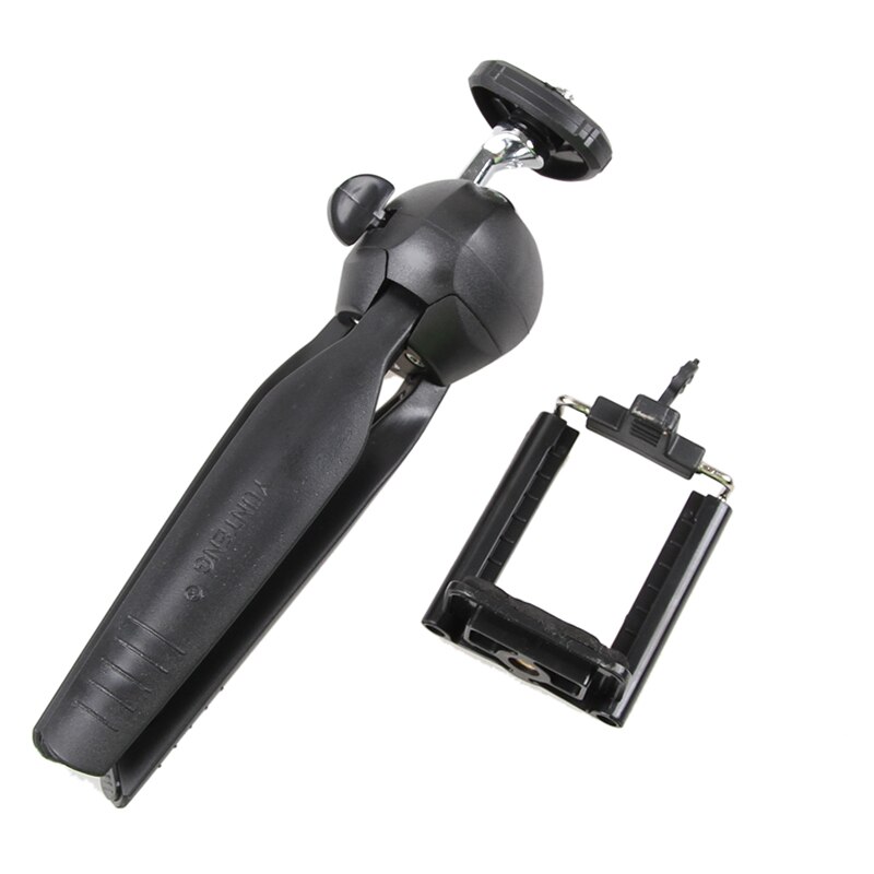 YT-228 YUNTENG 228 Mini trépied + pince de support de téléphone trépied de bureau pour reflex/appareil photo numérique Smartphones système sans miroir caméra