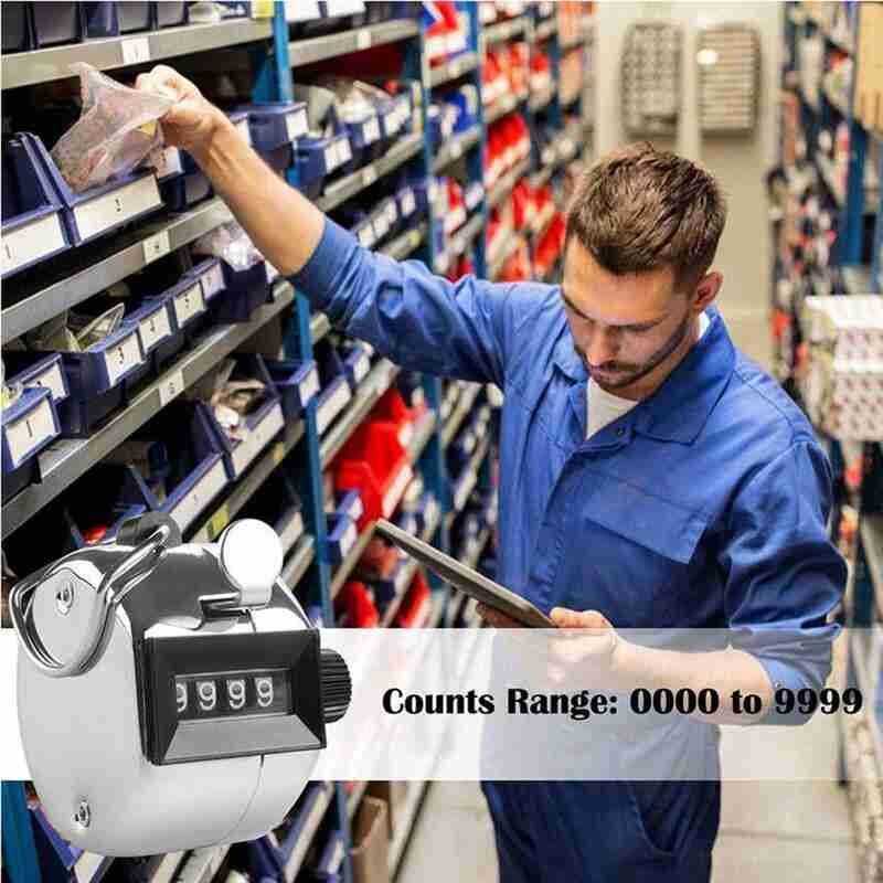 Mini Digital Hand Tally Counter 4 Digit Number Manual Metal Tally Click Recorder Held Clicker 0-9999 Golf Counting Timer Co D1L8