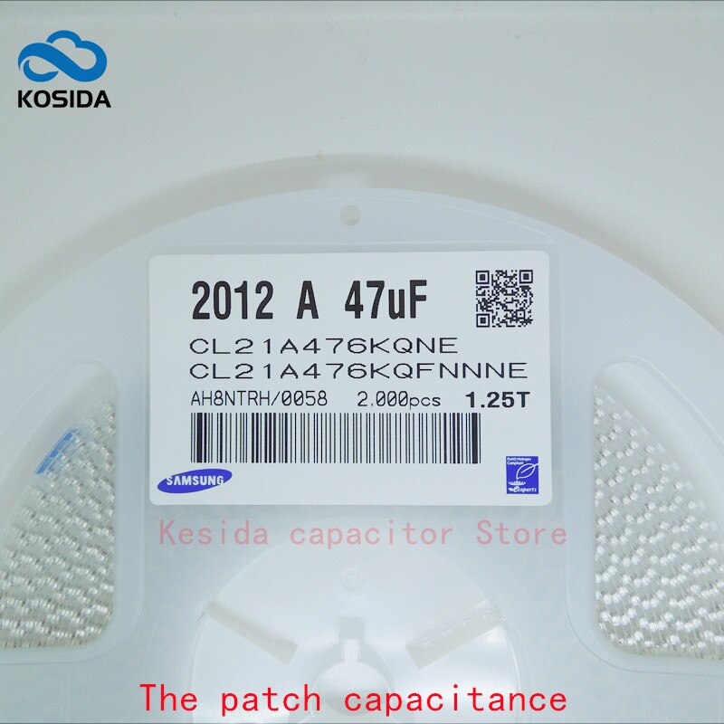2000 Stks/partij 0805 476K 476M 47Uf 6.3V 10V 10% 20% X5R Smd Keramische Condensator CL21A476KQFNNNE En Originele