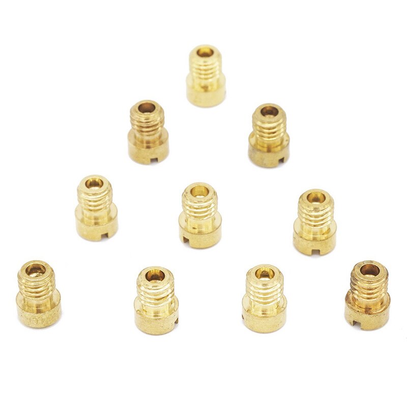 10pcs Set Slow/Pilot Jet & 10pcs Main Jet For PWK Keihin OKO CVK Carburetor Vice injectors (Total 20 set)