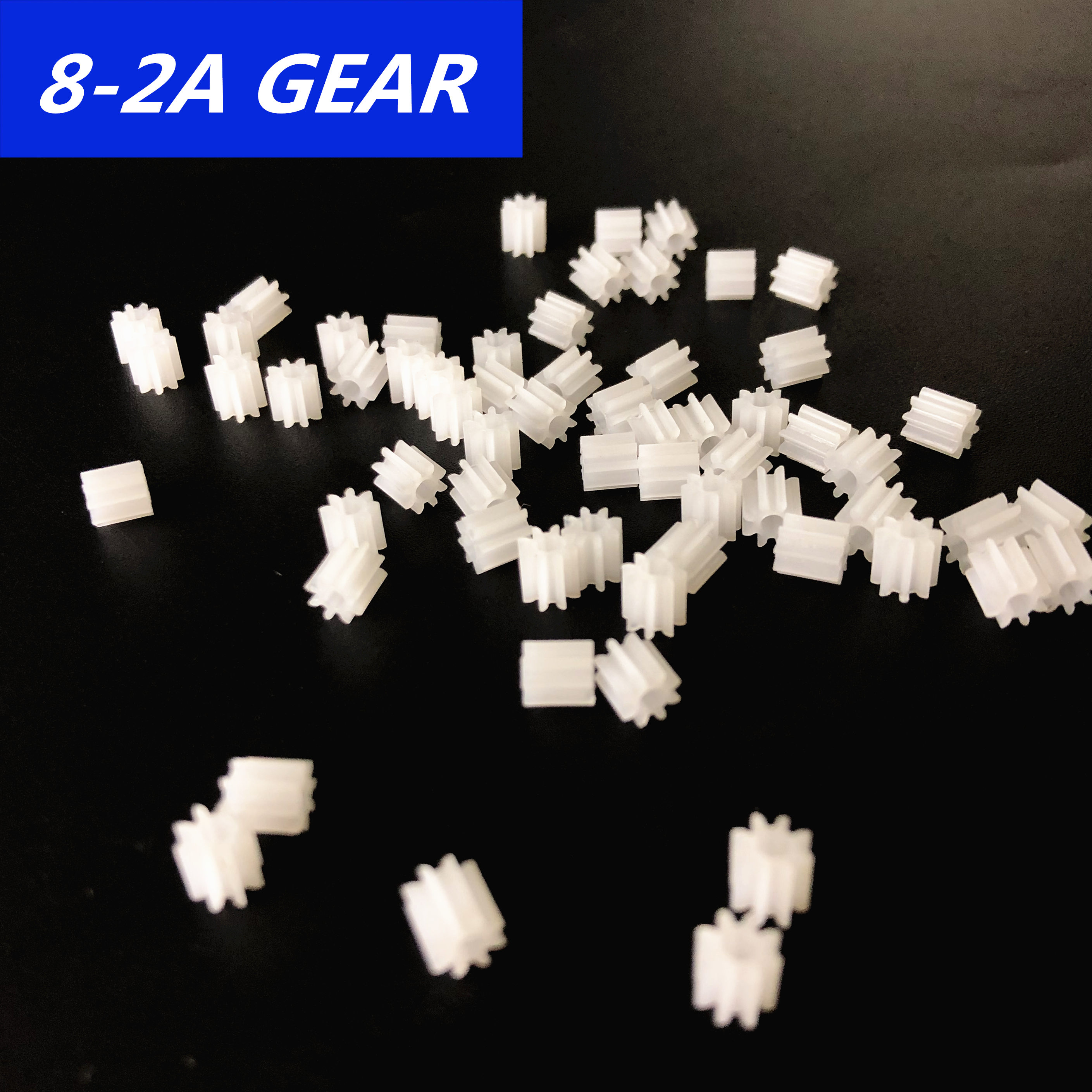 30Pcs 8-2A 0.5 Modulus 9 Teeth Plastic Gear Cog for 2mm Toy Car Motor Shaft Mini Plastic Motor Shaft Gear toy gear