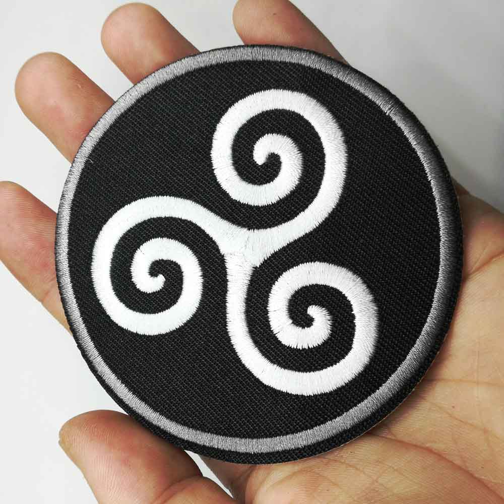 Witte Ronde Cirkel Ijzer Op Geborduurde Kleding Patches Voor Kleding Stickers Kledingstuk